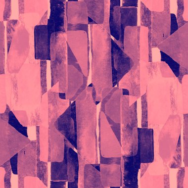 Bauhaus deseni. Pembe kırmızı geometrik, soyut, dikişsiz, sulu boya. Suluboya çizgili arka plan. Kaleydoskop çizgileri. Çağdaş sanat illüstrasyonu. Bauhaus grafik tasarımı. Moda dokusu