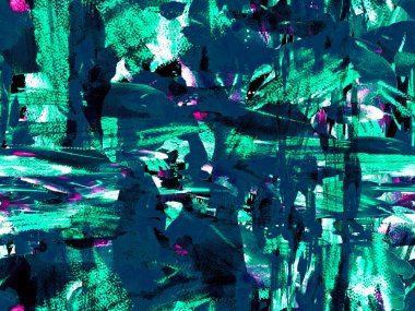 Sıvı, dikişsiz kiremit. Psikedelik Kâğıt. Geometrik Suluboya Kumaş Tasarımı. Klasik Doku İllüstrasyonu. Suluboya kusursuz desen. Yeşil ve Aqua Menthe Soyut Doku Arkaplanı.