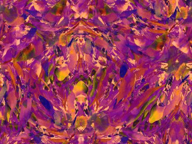 Boho kaleydoskop soyut, kusursuz desen. Pembe kırmızı etnik doku. Suluboya bohem Fas baskısı. Mayo, suluboya, soyut kravat, iç döşeme. Fırça darbesi arka plan