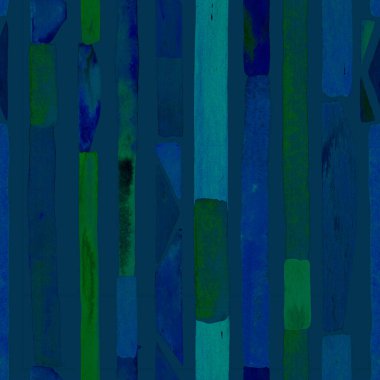 Bauhaus deseni. Çivit mavisi geometrik suluboya, soyut, dikişsiz iz. Suluboya çizgili arka plan. Kaleydoskop çizgileri. Çağdaş sanat illüstrasyonu. Bauhaus grafik tasarımı. Moda dokusu