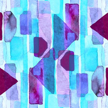 Bauhaus deseni. Holografik geometrik suluboya, soyut, dikişsiz baskı. Suluboya çizgili arka plan. Kaleydoskop çizgileri. Çağdaş sanat illüstrasyonu. Bauhaus grafik tasarımı. Moda dokusu