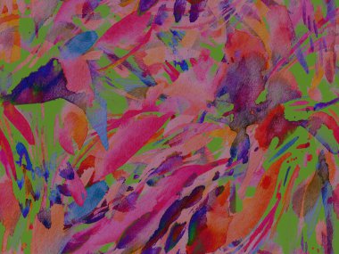 Boho kaleydoskop soyut, kusursuz desen. Pembe kırmızı etnik doku. Suluboya bohem Fas baskısı. Mayo, suluboya, soyut kravat, iç döşeme. Fırça darbesi arka plan