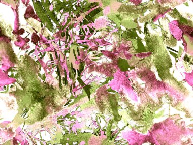 Sıvı, pürüzsüz desen. Yeşil suluboya fırça darbesi grunge tasarımı. Suluboya soyut sıçrama boyası tasarımı. Elle çizilmiş mürekkep lekeleri. Toprak sıçrama deseni. Sıvı damlayan fırça sonsuz iz. 