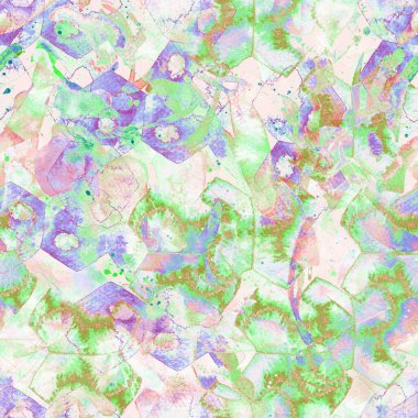 Suluboya etnik, pürüzsüz desen. Renkli bir arka plan. Doğu suluboya bandanası. Mayo dokusu. Çiçekli Coachella pürüzsüz desen. Sıkıntılı soyut sanat eserleri.