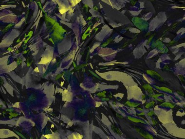 Boho kaleydoskop soyut, kusursuz desen. Siyah ve beyaz ırk dokusu. Suluboya bohem Fas baskısı. Mayo, suluboya, soyut kravat, iç döşeme. Fırça darbesi arka plan