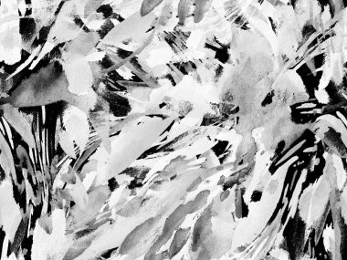 Boho kaleydoskop soyut, kusursuz desen. Siyah ve beyaz ırk dokusu. Suluboya bohem Fas baskısı. Mayo, suluboya, soyut kravat, iç döşeme. Fırça darbesi arka plan