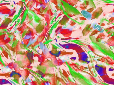 Boho kaleydoskop soyut, kusursuz desen. Pembe kırmızı etnik doku. Suluboya bohem Fas baskısı. Mayo, suluboya, soyut kravat, iç döşeme. Fırça darbesi arka plan