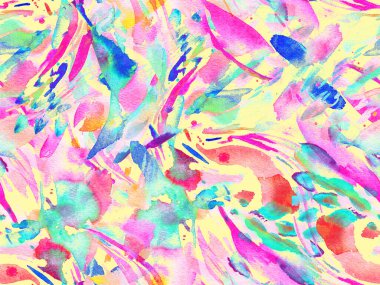 Boho kaleydoskop soyut, kusursuz desen. Pembe kırmızı etnik doku. Suluboya bohem Fas baskısı. Mayo, suluboya, soyut kravat, iç döşeme. Fırça darbesi arka plan