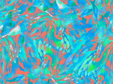 Boho kaleydoskop soyut, kusursuz desen. Çivit mavisi etnik doku. Suluboya bohem Fas baskısı. Mayo, suluboya, soyut kravat, iç döşeme. Fırça darbesi arka plan