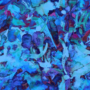 Suluboya etnik, pürüzsüz desen. Renkli bir arka plan. Doğuya özgü suluboya tasarımı. Pachwork dokusu. Çiçekli Coachella pürüzsüz desen. Sıkıntılı soyut sanat eserleri.