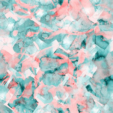 Suluboya egzotik, pürüzsüz desen. Kabile renginde boya fırçası izi. Doğuya özgü suluboya tasarımı. Pachwork dokusu. Çiçekli Coachella pürüzsüz desen. Sıkıntılı soyut karışık sanat eserleri.