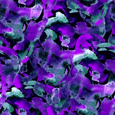 Fırça darbeleri. Siyah Mavi Suluboya geometri baskısı. Pastel suluboya arka plan. El çizimi soyut sanat çizgisi. Tekrar eden mayo desenli. Fırça izi.