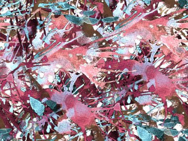 Püskürme izi yok. Mavi suluboya fırça darbesi grunge fayans. Suluboya soyut sıçrama boyası tasarımı. Kademeli mürekkep lekeleri. Toprak sıçrama deseni. Sıvı damlayan fırça sonsuz iz.