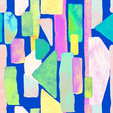 Bauhaus deseni. Holografik geometrik suluboya, soyut, dikişsiz baskı. Suluboya çizgili arka plan. Kaleydoskop çizgileri. Çağdaş sanat illüstrasyonu. Bauhaus grafik tasarımı. Moda dokusu