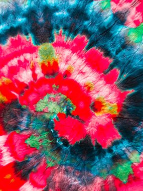 Kırmızı ve İndigo Psikedelik Girdap Tekstili. Boya sarmalı arka plan. Hippi Batic. Canlı Haight San Francisco Swatch. Özgürlük Girdabı 'nı bağladı. Boho Boyalı Kıyafetler. Reggae Suluboya Efekti.