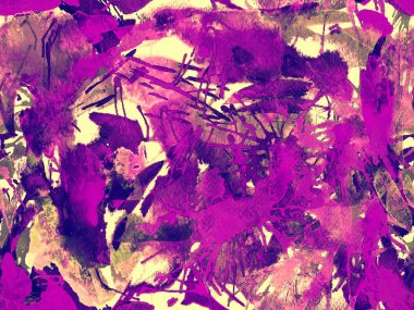 Sıvı, pürüzsüz desen. Kırmızı suluboya fırça darbesi grunge tasarımı. Suluboya soyut sıçrama boyası tasarımı. Elle çizilmiş mürekkep lekeleri. Toprak sıçrama deseni. Sıvı damlayan fırça sonsuz iz. 