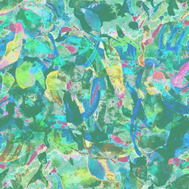 Suluboya egzotik, pürüzsüz desen. Renkli bir arka plan. Doğu suluboya bandanası. Pachwork dokusu. Çiçekli Coachella pürüzsüz desen. Sıkıntılı soyut uyum.