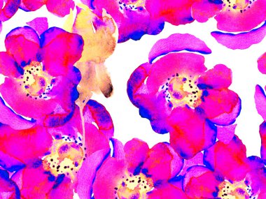 Klasik Peonie Eco Rapport. Egzotik Mayo Tasarımı. Hawaii Kova Parmak izi. Yaz Çiçeği Arkaplanı. Botanik Çiçek İllüstrasyonu. Suluboya Güller, Şakayık ve Yapraksız Kalıp.