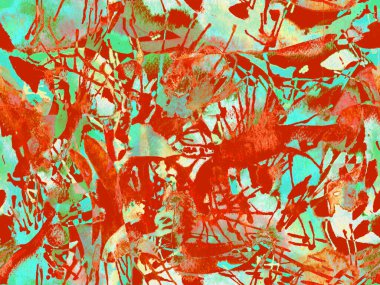 Püskürme izi yok. Kırmızı suluboya fırça darbesi grunge tasarımı. Suluboya kaotik sıçrama boya tasarımı. Kademeli mürekkep lekeleri. Çamur tabakası. Sıvı damlayan fırça sonsuz iz.