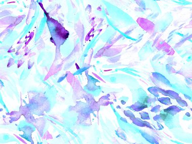 Boho kaleydoskop soyut, kusursuz desen. Çivit mavisi etnik doku. Suluboya bohem Fas baskısı. Mayo, suluboya, soyut kravat, iç döşeme. Fırça darbesi arka plan