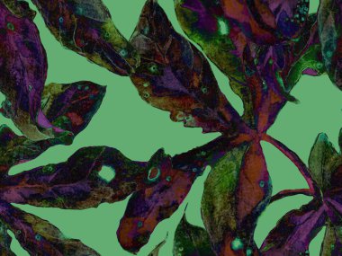 Kalın Çiçekler. Yeşil Arkaplanda Büyük Egzotik Kusursuz Parmak izi. Büyük Egzotik Yaz Kova Tutkusu meyvesi Sonsuz Arkaplan. Soyut Kalın Çiçek Yazdırma. 