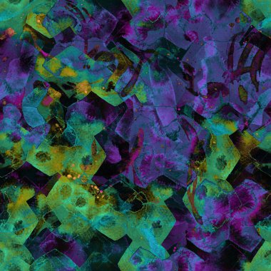 Suluboya etnik, pürüzsüz desen. Kabile renginde boya fırçası izi. Soyut geometrik suluboya tasarımı. Pachwork dokusu. Çiçekli Coachella pürüzsüz desen. Sıkıntılı soyut karışık sanat eserleri.