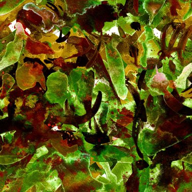 Suluboya tropikal, pürüzsüz desen. Renkli bir arka plan. Doğu suluboya bandanası. Mayo dokusu. Çiçekli Coachella pürüzsüz desen. Etnik soyut karma sanat eserleri.