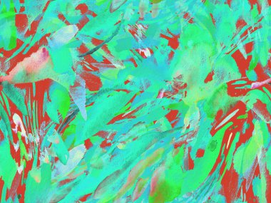 Boho kaleydoskop soyut, kusursuz desen. Yeşil mavi etnik doku. Suluboya bohem Fas baskısı. Mayo, suluboya, soyut kravat, iç döşeme. Fırça darbesi arka plan