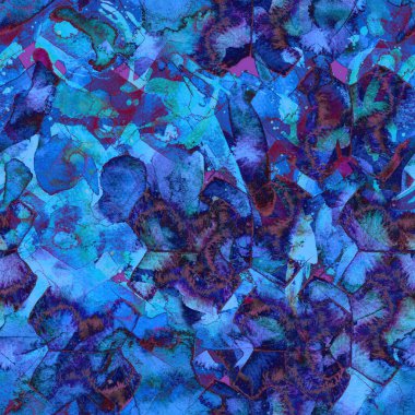 Suluboya tropikal, pürüzsüz desen. Renkli bir arka plan. Soyut geometrik suluboya tasarımı. Mayo dokusu. Çiçekli Coachella pürüzsüz desen. Sıkıntılı soyut sanat eserleri.