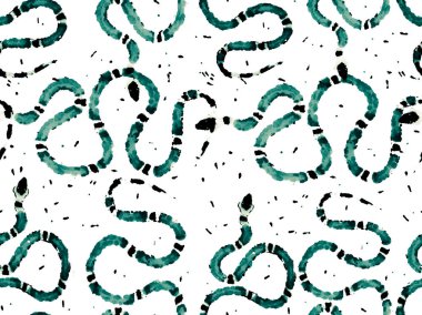 El çizimi Aspid Deseni. Afrika Safari Deri Çizimi. Aspid Pürüzsüz Düzen. Yılan Derisi Parmak izi. Zehirli Ejder Taklidi. Green ve Aqua Menthe Elapidae Kapanış Arkaplanı.