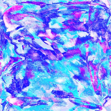 Fırça darbeleri. Beyaz Indigo Suluboya geometri baskısı. Pastel suluboya arka plan. El çizimi soyut sanat çizgisi. Tekrar eden mayo desenli. Fırça izi.