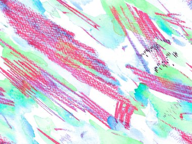 Yeşil ve kırmızı akışkan dikişsiz fayans. Psikedelik Kâğıt. Klasik Doku İllüstrasyonu. Suluboya kusursuz desen. Soyut Doku Arkaplanı. Geometrik Suluboya Kumaş Tasarımı.