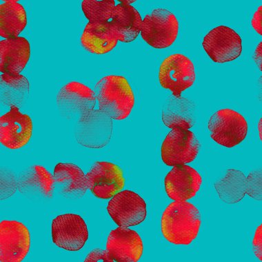 Minimum geometrik suluboya deseni. Islak sıvı fırça boya motifi. Soyut küre şablon tasarımı. Suluboya, en az mayolu halka şeklinde. Moda, basit bir süs. Modern spot arkaplanı.