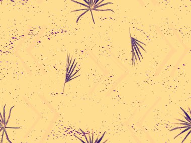 Sarı pembe egzotik desen. Canavar ve amber çiçekleri tropik buket. Doymuş büyük çiçekli mayo izi. Yatay Kaliforniya doğal doku tasarımı. Aşırı doğal botanik tasarımı.