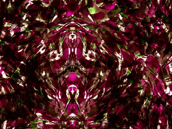 Boho Kaléidoscope Motif Abstrait Sans Couture Texture Ethnique Rouge Rose — Photo