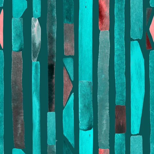 Padrão Bauhaus Indigo Azul Aquarela Geométrica Impressão Sem Costura Abstrata — Fotografia de Stock