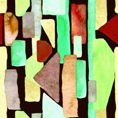 Bauhaus deseni. Çok renkli geometrik suluboya, soyut, dikişsiz baskı. Suluboya çizgili arka plan. Kaleydoskop çizgileri. Çağdaş sanat illüstrasyonu. Bauhaus grafik tasarımı. Moda dokusu