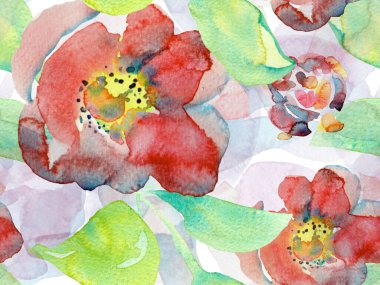 Klasik Peonie Eco Rapport. Suluboya Güller, Şakayık ve Yapraksız Kalıp. Yaz Çiçeği Arkaplanı. Botanik Çiçek İllüstrasyonu. Egzotik Mayo Tasarımı. Hawaii Kova Yazdırma.