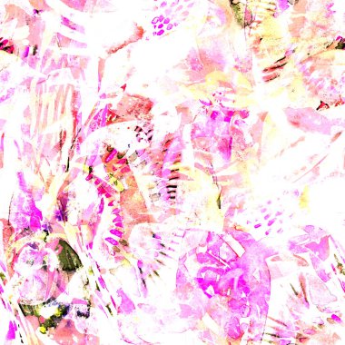 Suluboya etnik, pürüzsüz desen. Renkli bir arka plan. Doğu suluboya bandanası. Mayo dokusu. Çiçekli Coachella pürüzsüz desen. Sıkıntılı soyut uyum.