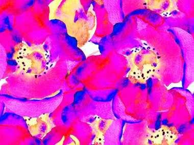 Egzotik Mayo Tasarımı. Hawaii Kova Parmak izi. Suluboya Güller, Şakayık ve Yapraksız Kalıp. Yaz Çiçeği Arkaplanı. Botanik Çiçek İllüstrasyonu. Vintage Peonie Eko Uyum. 