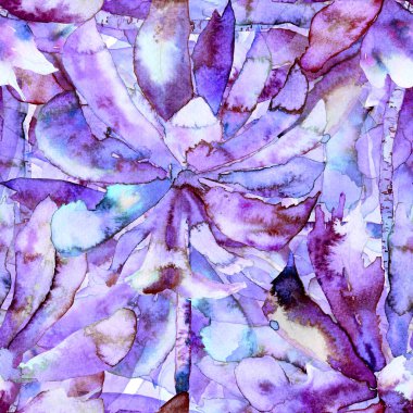 Suluboya palmiye ağacı deseni. Tropikal yapraklı, egzotik, pürüzsüz desen. Islak fırça mayo izi. Yaz dönemi. Akışkan, soyut, dikişsiz desen. Suluboya doğal Hawaii çiçek arkaplanı.