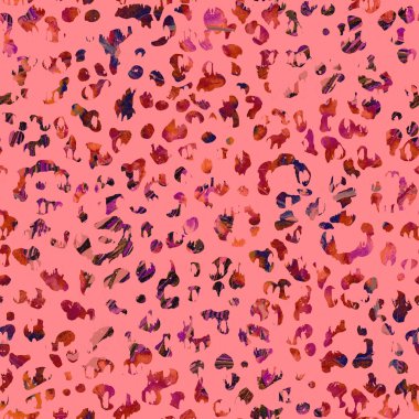 Leopar dikişsiz suluboya deseni. Siyah, pembe, egzotik, pürüzsüz desen. Kabile kedisi izleri. Minimum el çizimi yaz çitası arkaplanı. Hayvan derisi izin veren mürekkep uyumluluğu.