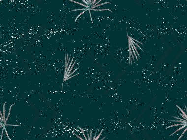 Yeşil egzotik desen. Canavar yaprakları ve amber çiçekleri yaz baskısı. Doymuş büyük çiçekli mayo izi. Yatay romantik vahşi vektör egzotik fayans. Güzel bahar botanik tasarımı.