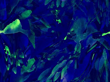 Boho kaleydoskop soyut, kusursuz desen. Çivit mavisi etnik doku. Suluboya bohem Fas baskısı. Mayo, suluboya, soyut kravat, iç döşeme. Fırça darbesi arka plan