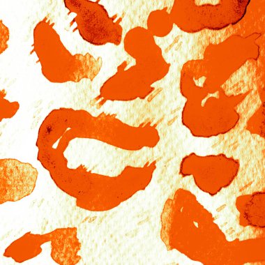 Kızıl Suluboya Kamuflaj Tasarımı. El çizimi Safari yüzeyi. Leopar soyut dokusu. Spot Tile. Leopar derisi baskısı. Hayvan kamuflajı arka planı. Büyük Afrika Arkaplanı. 