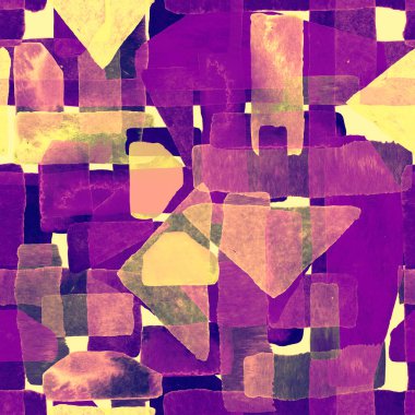 Bauhaus deseni. Pembe kırmızı geometrik, soyut, dikişsiz, sulu boya. Suluboya çizgili arka plan. Kaleydoskop çizgileri. Çağdaş sanat illüstrasyonu. Bauhaus grafik tasarımı. Moda dokusu