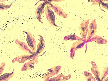 Sarı pembe egzotik desen. Canavar ve amber çiçekleri tropik buket. Hawaii tişörtü ve mayo fayansı. Yatay romantik vahşi vektör egzotik fayans. Güzel bahar botanik tasarımı.