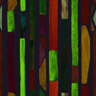 Bauhaus deseni. Yeşil geometrik, soyut, dikişsiz, sulu boya. Suluboya çizgili arka plan. Kaleydoskop çizgileri. Çağdaş sanat illüstrasyonu. Bauhaus grafik tasarımı. Moda dokusu