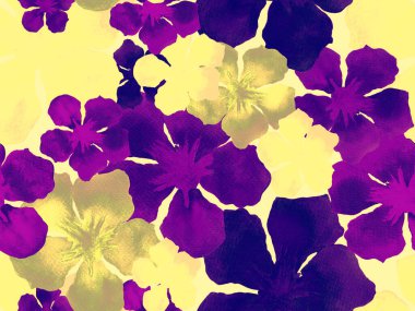 Hawaii suluboya deseni. Sarı turuncu tropikal desensiz çiçek deseni. Hibiscus ve zakkum Hawaii 'de. Aloha mayo tasarımı. Egzotik buket moda illüstrasyonu. Suluboya yatay fayans.