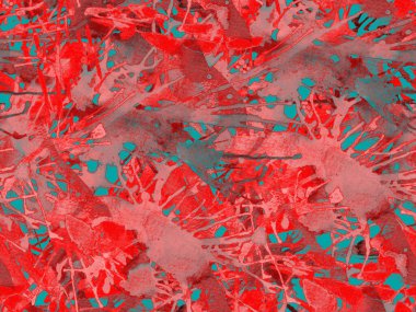 Sıvı, pürüzsüz desen. Kırmızı suluboya fırça darbesi grunge tasarımı. Suluboya soyut sıçrama boyası tasarımı. Kademeli mürekkep lekeleri. Çamur tabakası. Sıvı damlayan fırça sonsuz iz. 